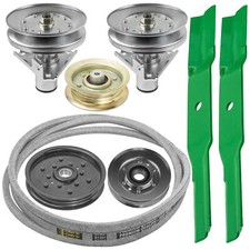 Deck Spindle Blade Pulleys Belt For John Deere Lt133 Lt150 Lt155 160 166 180 38