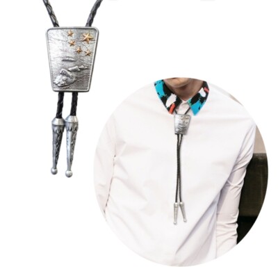 Retros Shirt Tie Bolo Collar Rope Leather Necklace Tie Original Styles Bolo Tie