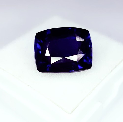 Cojín de piedras preciosas sueltas natural azul tanzanita 11 quilates certificado gema auténtica W94 - Imagen 2 de 12