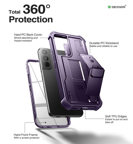 Funda Dexnor Cuerpo Completo Antigolpes para Samsung Galaxy S22 Soporte Incorporado - Imagen 57 de 63