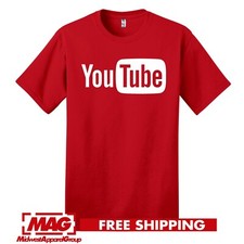 YOUTUBE RED T-SHIRT You Tube Tech Shirt Tee Tshirt Channel Video Upload Logo