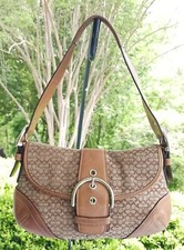 Coach 6818 SMALL Vintage Soho British Tan Leather & Signature C Canvas Bag