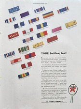 1943 The Texas Company Texaco Vintage Ad Your battles too