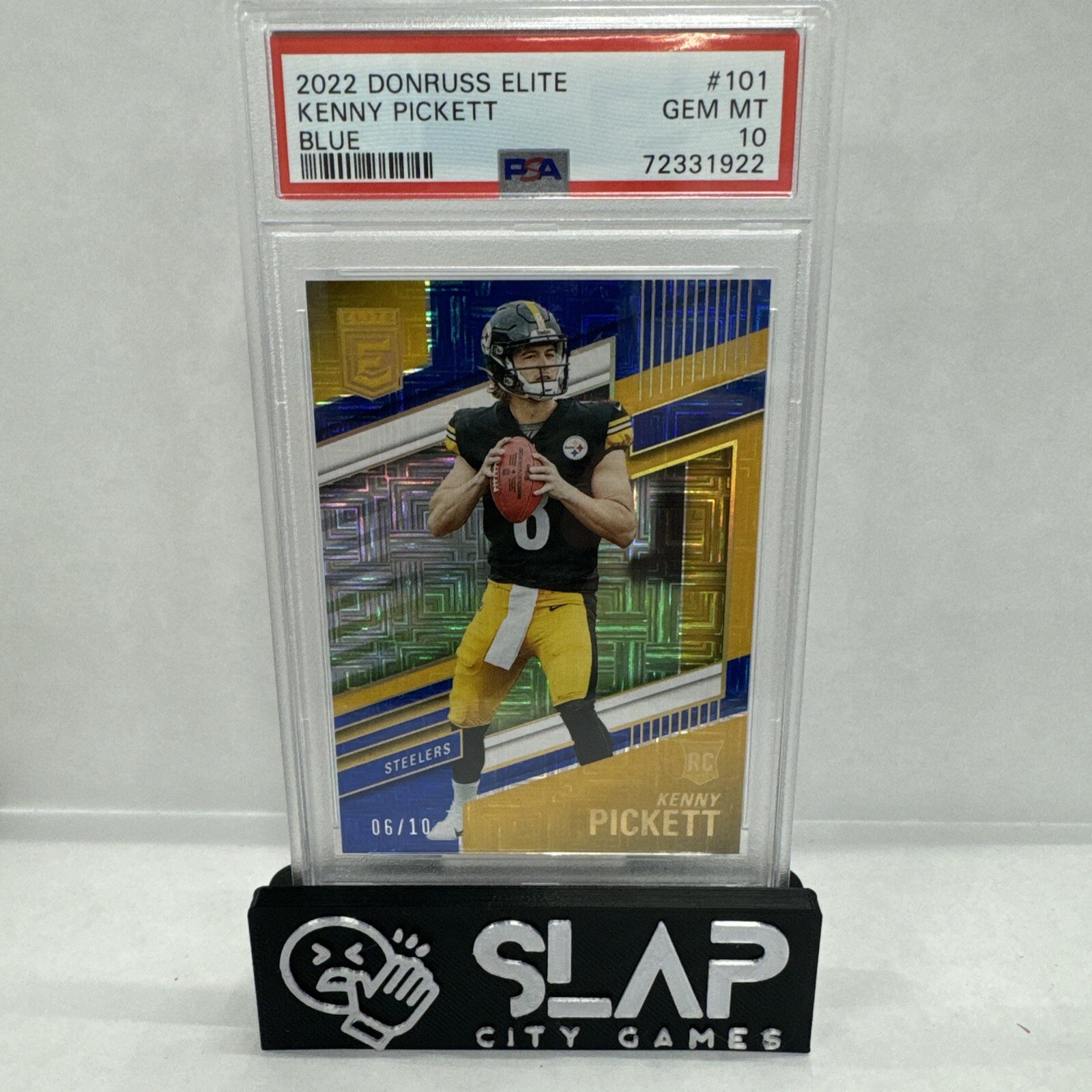 2022 Panini Donruss Elite Kenny Pickett Blue RC 06/10