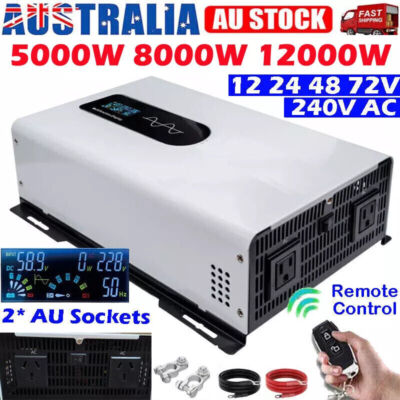 8000W 12000W Pure Sine Wave Inverter Solar Off Grid 12V 24V 48V to 240V ...