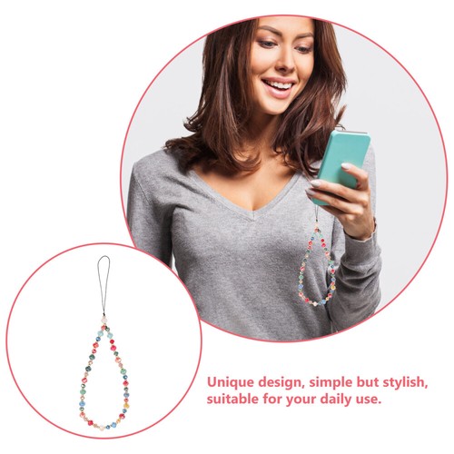 Beaded Phone Charm Bead Strap Phone String Colorful Beads Phone Strap - Zdjęcie 9 z 12