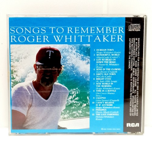 Roger Whittaker - Songs To Remember CD (Like New Condition) RARE 1982 PRESS - Foto 2 di 4