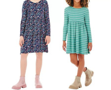 Member's Mark Girls 2-Pack Knit Dress Size S 6-6X Navy Floral