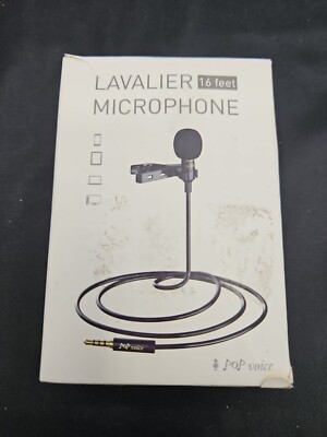 PoP voice 16 Feet Single Head Lavalier Lapel Microphone Omnidirectional Condense