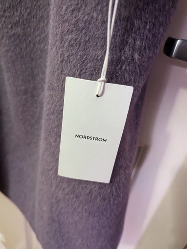 NWT Nordstrom Women's Purple Wool-looking Lilac Coat Very Full Fitting Size S - Picture 8 of 24