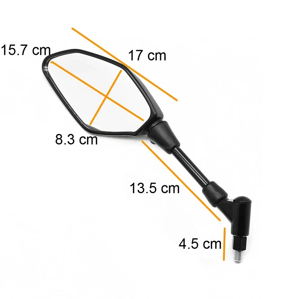 Motorcycle Blade Rear View Mirrors 8/10mm For Honda XR150L XR650L XR600R XR400R Foto 3 de 4