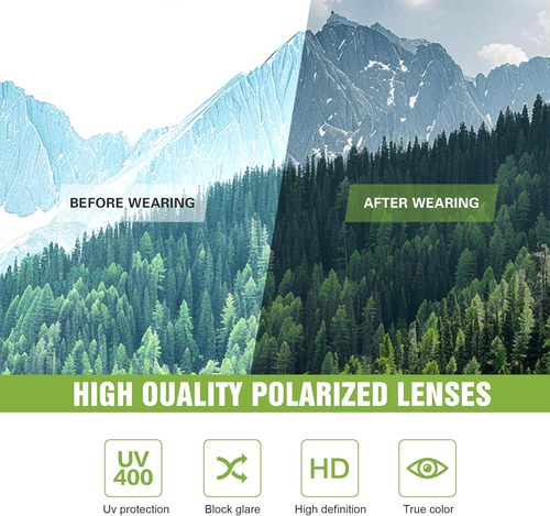 3 Pack Polarized Sports Sunglasses for Men, Mens Sunglasses Wrap around UV400 Pr - Picture 6 of 12