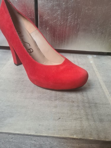 Nuove décolleté UNISA TAGLIA 38 camoscio tacchi alti rosso vera pelle alta qualità #S403 - Foto 2 di 10