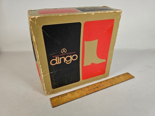 Vintage Dingo Boot Box ONLY Cardboard Collect Prop Display - Picture 12 of 13