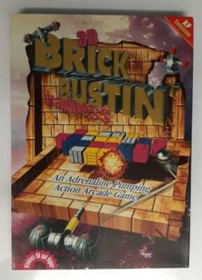 3D Brick Bustin' Madness PC-CD-ROM Arcade-Spiel, Originalveröffentlichung, SELTENES SCHNÄPPCHEN!