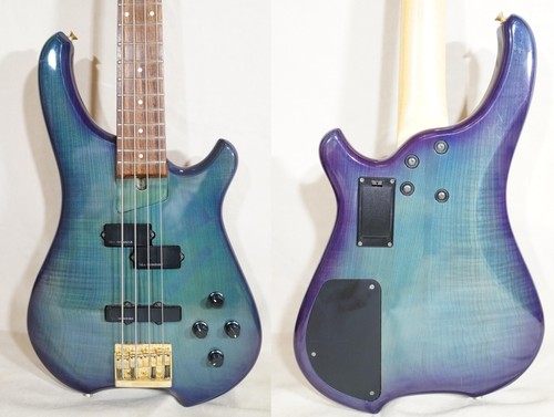 Used 90s Fernandes Frb 85 See Thru Blue Mij Active Electric Bass Sen Body W Gb Ebay