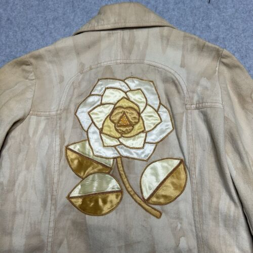 Vintage 70er Roncelli Batik Blume Druckknopf Western Jacke Schlaghose Set Anzug 11/12 - Bild 10 von 20