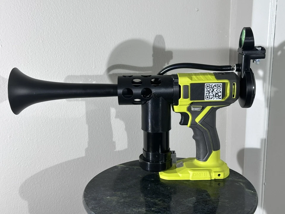 Ryobi Air Horn Gun. Black! Custom THE LOUDEST + wall mounts+sight - Image 4 of 4