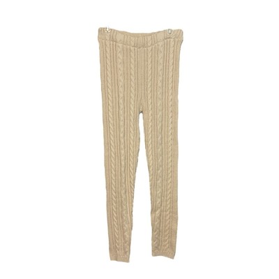 Pantone Cable Knit Leggings Size Large Tan