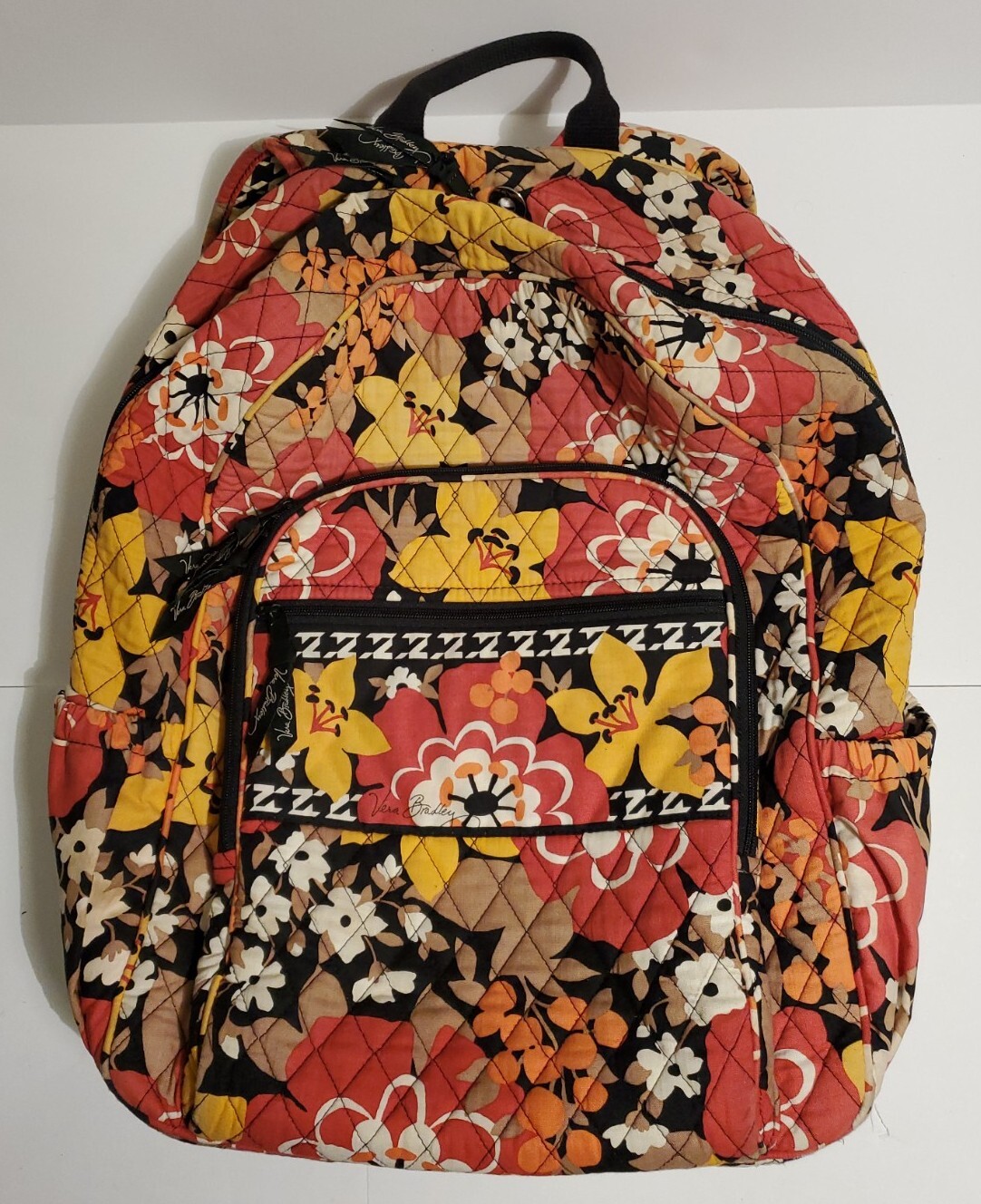 Vera Bradley Floral Backpack Red Black Yellow Orange … Gem