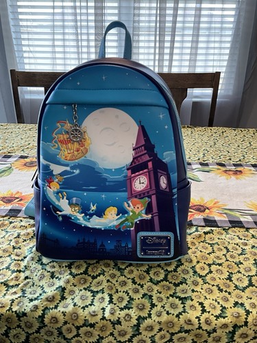 Loungefly Disney Peter Pan Nighttime Flight Mini Backpack Glow-in-the-Dark 