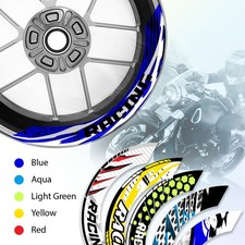 For GSXR 600 750 92-20 19 18 17 16 Wheel Inner Rim Stickers 17" Racing Blue S21