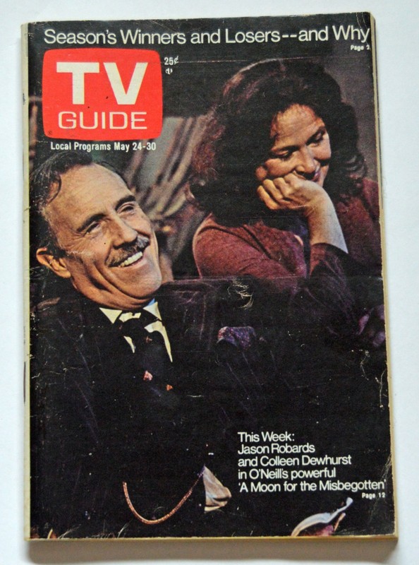 "MOON FOR THE MISBEGOTTEN" - JASON ROBARTS - 1975 NY METRO TV Guide - VG/EXC