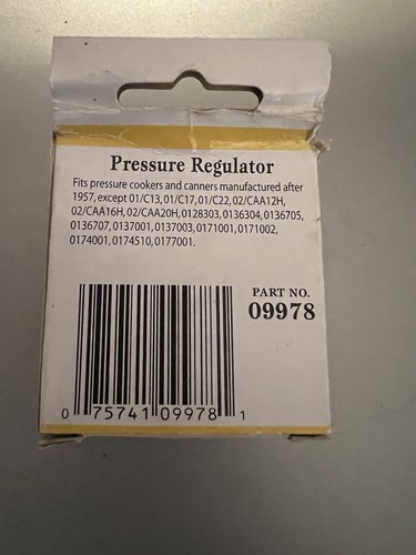 Presto Pressure Cooker Regulator 09978 Jiggler Used Original Box 28-700 - Picture 2 of 4
