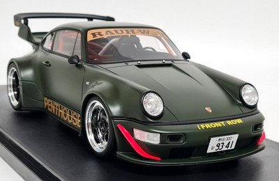 GTSpirit 1/18 RWB Porsche 911 964 Penthouse Matt Green '08 Resin Scale Model Car