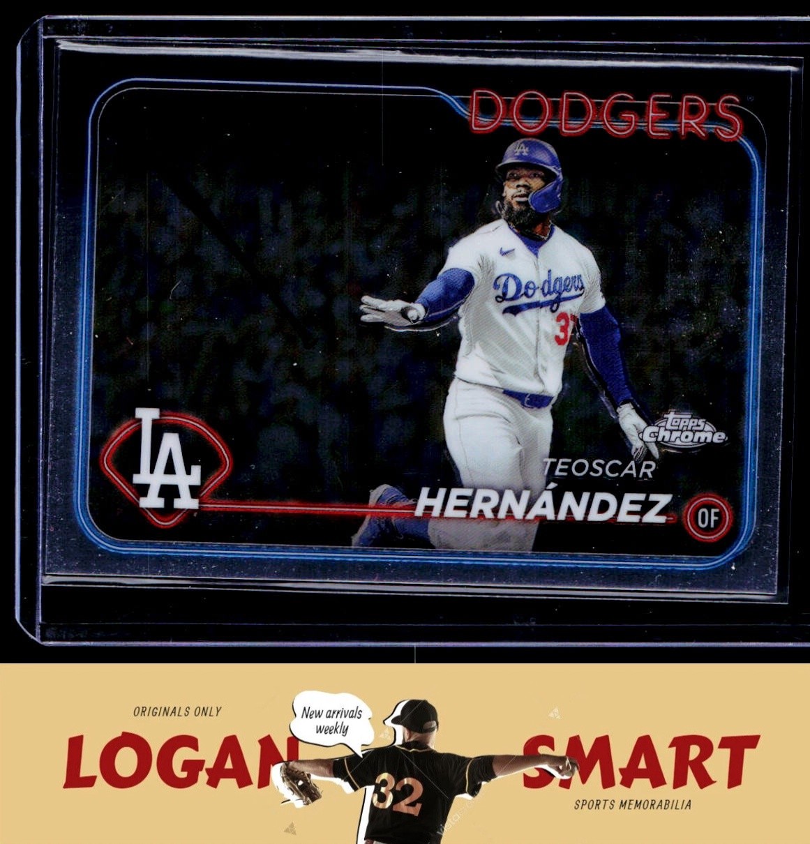 Teoscar Hernández 2024 Topps Chrome #57 Los Angeles Dodgers