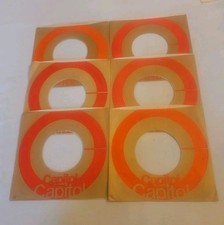 45 RPM 7" RECORD SLEEVES CO. SLEEVE 6 PACK SEE PHOTOS Capitol Records SLV328