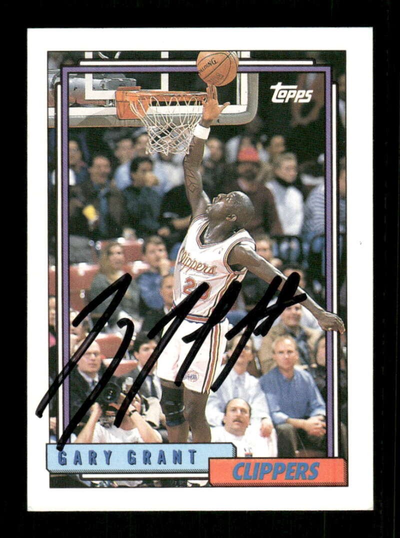 1992-93 Topps #164 Gary Grant signed autograph BXCP73