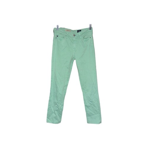 Pantalone Adriano orafo donna 25 verde menta slim fit taglio sigaretta moderno