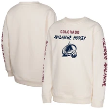 Youth Cream Colorado Avalanche Star Power Pullover Sweatshirt