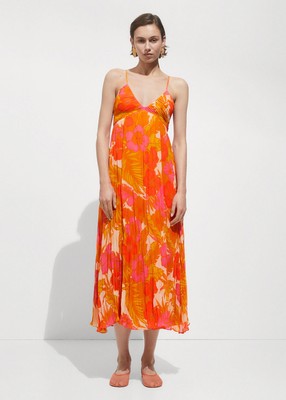 strapless open back dress A-Line Orange V Neck Applique Short Homecoming Dress Formal Dresses – jkprom main image 1