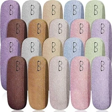 Kanayu Hard Shell Glasses Case Bulk Linen Fabrics Protective 20 Multicolor