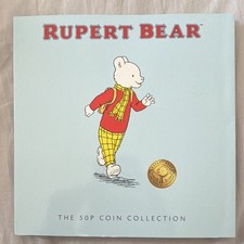 Rupert Bear Isle of Man 50p Coin Collection 2020 Presentation Folder 5x 50p