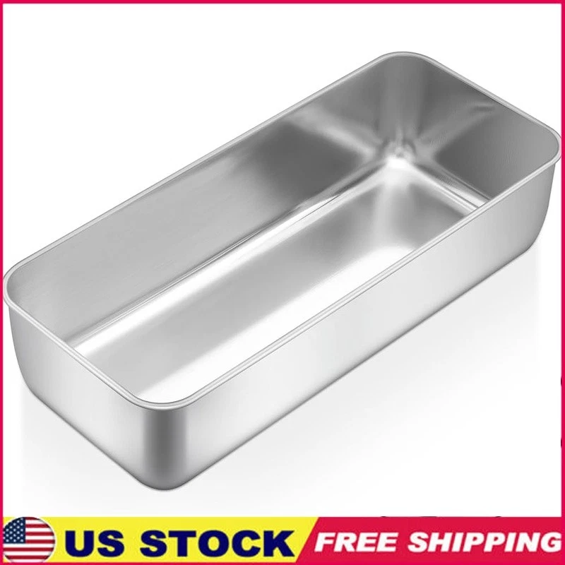 Stainless Steel Bread Pan Nonstick Baking Dish Durable Dishwasher Safe New
