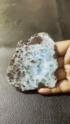 Sky Blue Larimar Slab Rough Dominican Blue Pectolite Cab Cutting