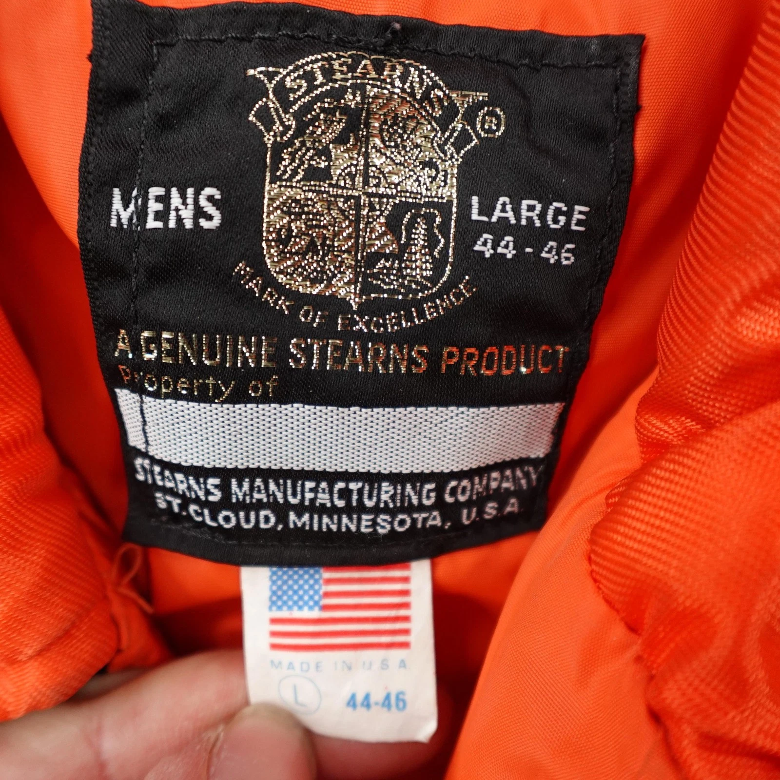 Vintage Stearns Jacket Large Type III Industrial Flotation Padded Fishing Coat image 12