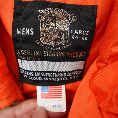 Vintage Stearns Jacket Large Type III Industrial Flotation Padded Fishing Coat image 12