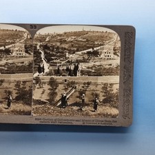 Jerusalem Palestine Stereoview C1900 Real Photo M.East Garden Of Gethsemane
