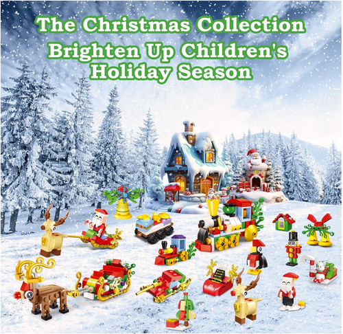 Building Block Advent Calendar 2024 Christmas Countdown Toy 24 Days Santa Train - Picture 3 of 7