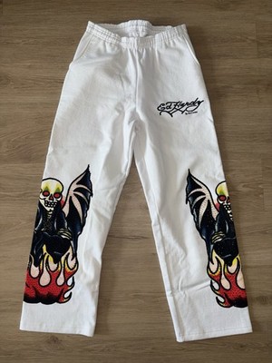 Ed Hardy by Ken Carson x Complexcon White Sweatpants