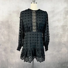 Lulus Women Mini Dress Medium Love or Lust Dark Cottage Festival Whimsy Romantic