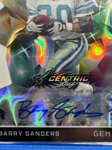 2024 Leaf X-Centric Barry Sanders Crystal Gem Cutters Auto Autograph #4/10 - Picture 7 of 10
