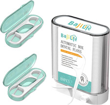 Dental Floss Pick Dispenser, 88 Count Flosser Dispenser with 2 Box 8 Count Por