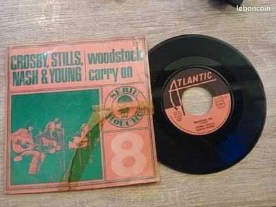 45 tours Crosby Stills Nash & Young – Woodstock / Carry On – Atlantic 10 319 – S - Photo 1/3