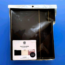 U Brands Classic Foil File Folders Letter Size with Exterior Pockets 6 ct
