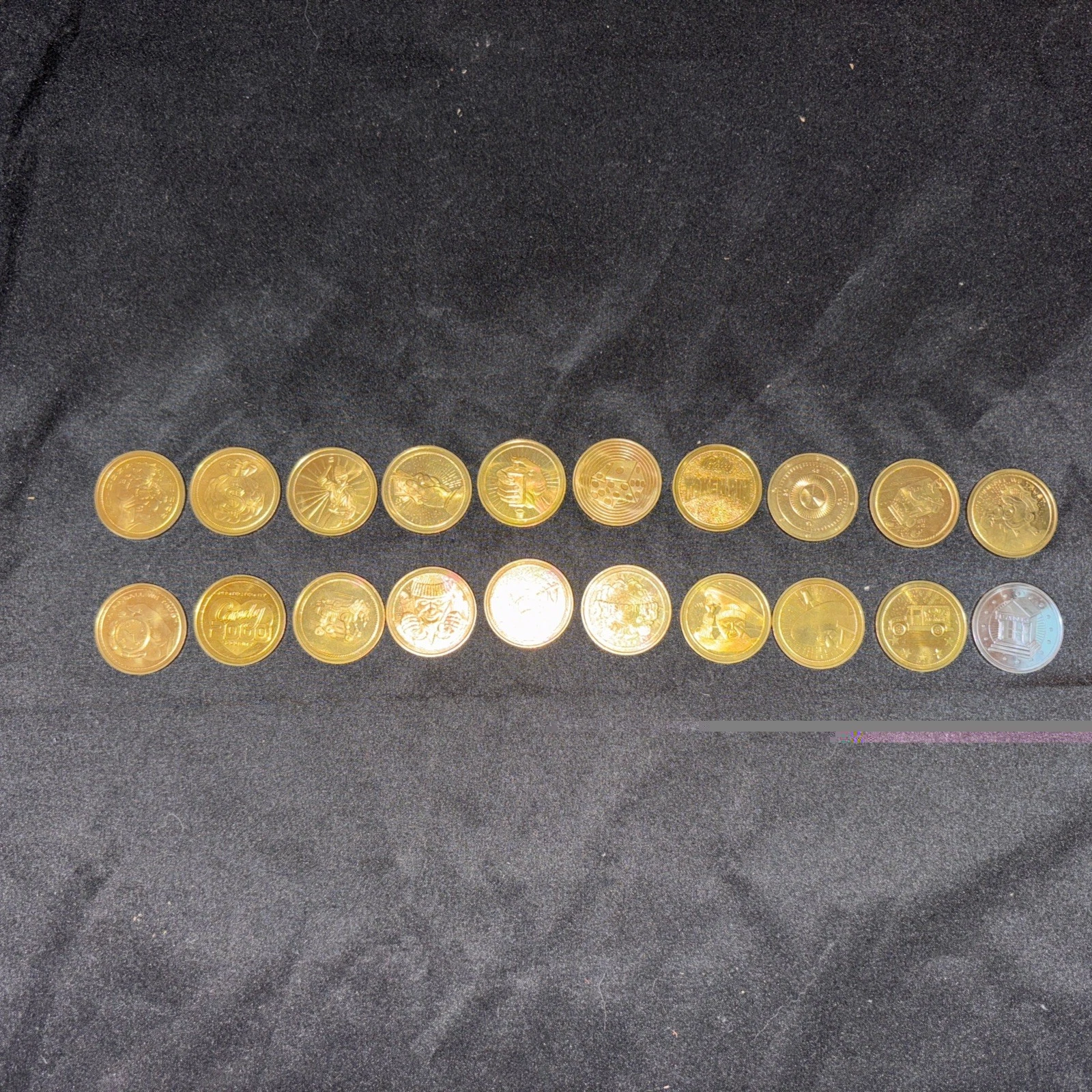 Super RARE FULL SET All 20 Unique Safe Cracker Pinball Tokens Great Condition